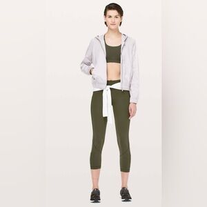 Lululemon Pace Rival‎ Crop *Full-On Luxtreme 22"Dark Olive Size 8
